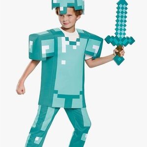 Teal Pixel Warrior Costume for Kids
